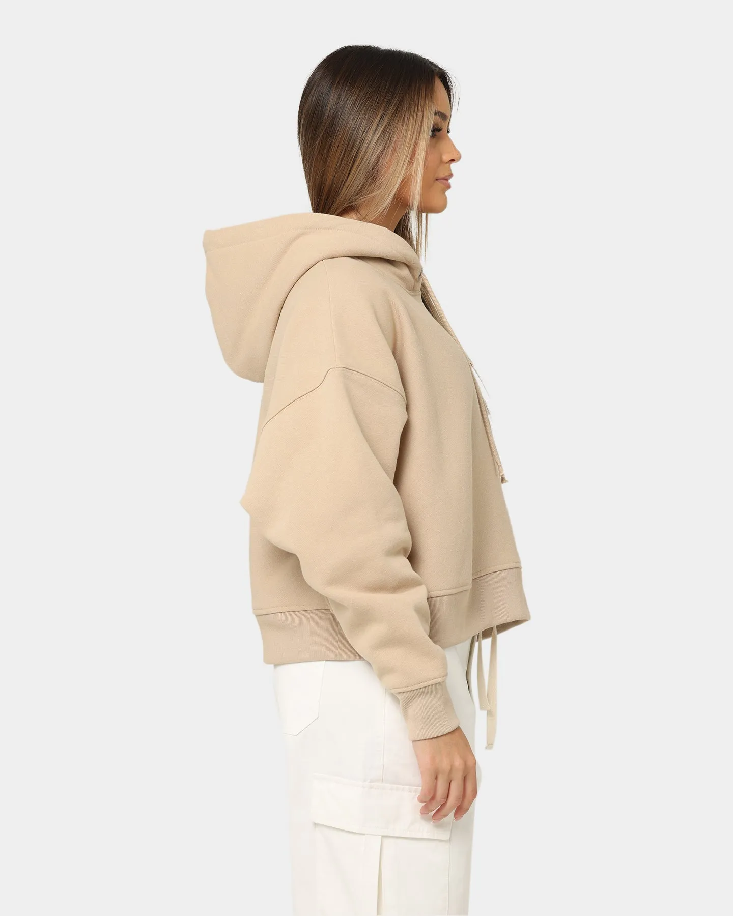 Champion Women's Reverse Weave Level Up Hoodie Cafe Latte