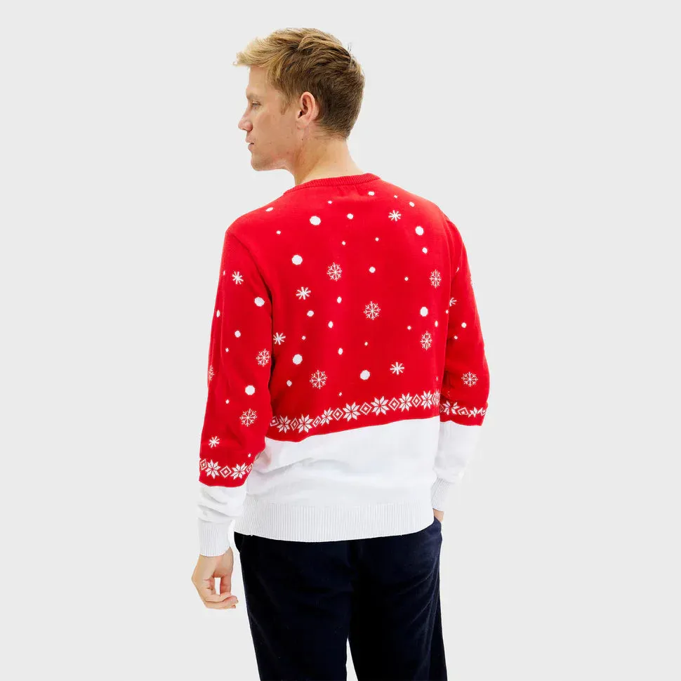 Cheerful Men's Sweater with Reindeer Design