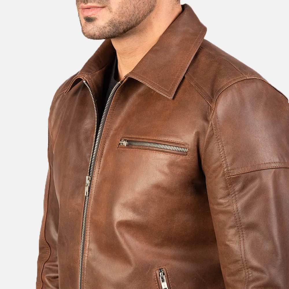 Choco Brown Leather Jacket