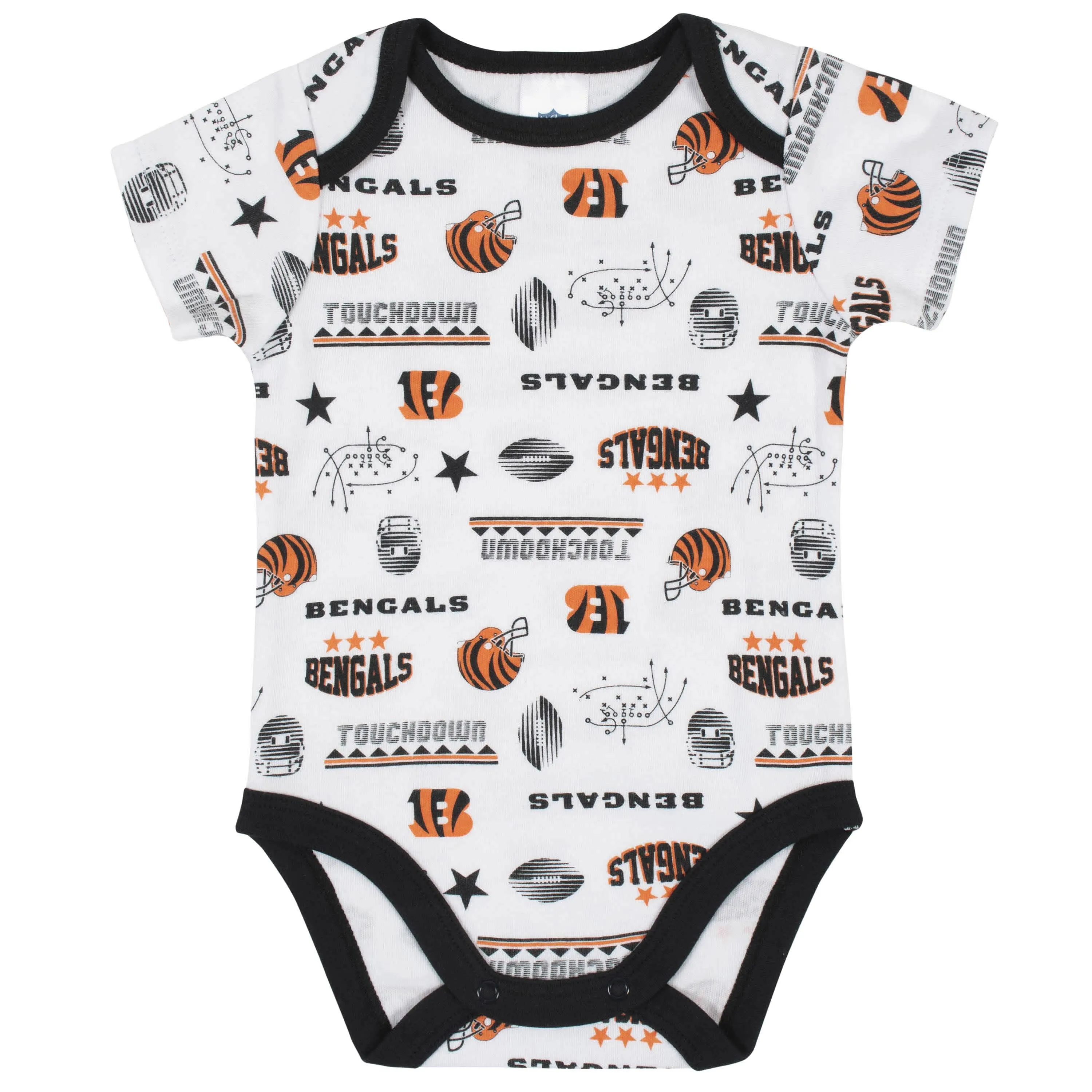 Cincinnati Bengals 3-Piece Baby Boys Bodysuit, Bib, and Cap Set