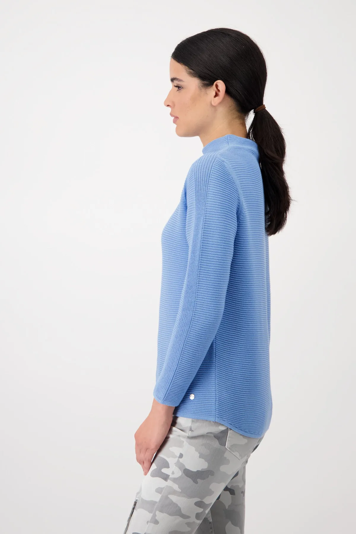 Cotton Knit Jumper 807387MNR in Arctic Ice by Monari