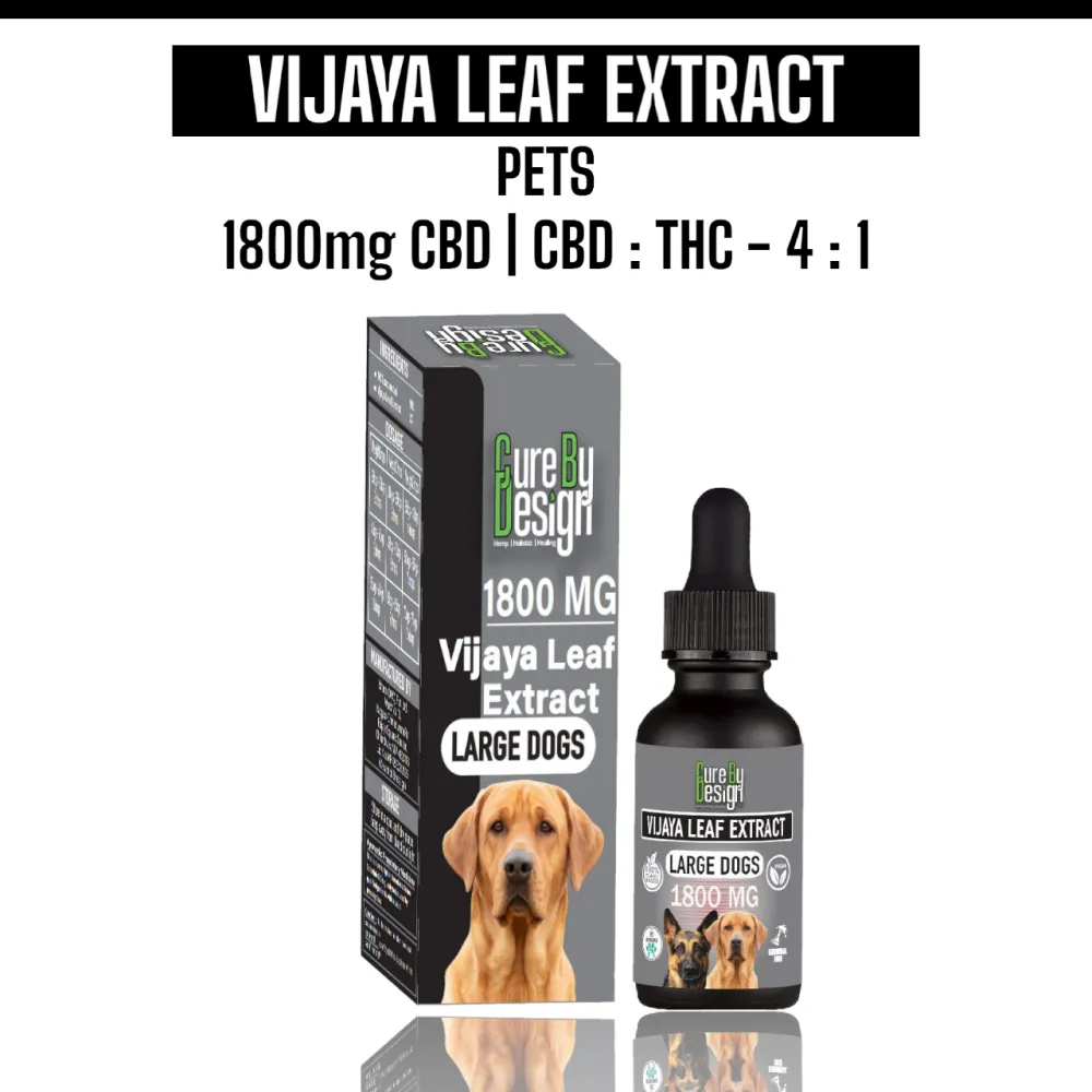 Cure By Design 1800mg Vijaya Leaf Extracts for Dogs and Cats