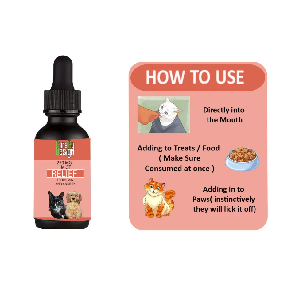 Cure By Design 250mg MCT Relief Oil for Small Animals