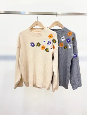 Daisy kitted jumpers -wool sweater