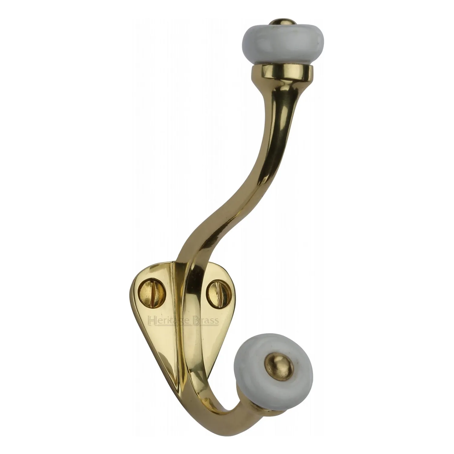 Double Robe Hook with Ceramic Ends