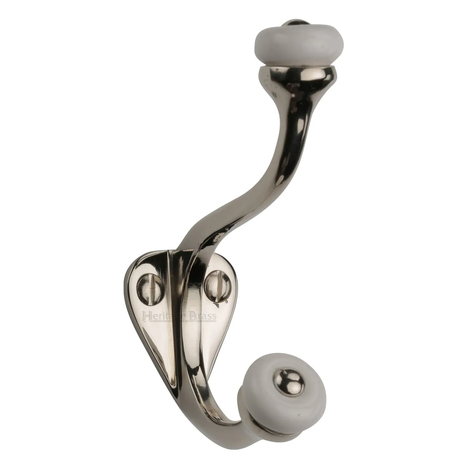 Double Robe Hook with Ceramic Ends