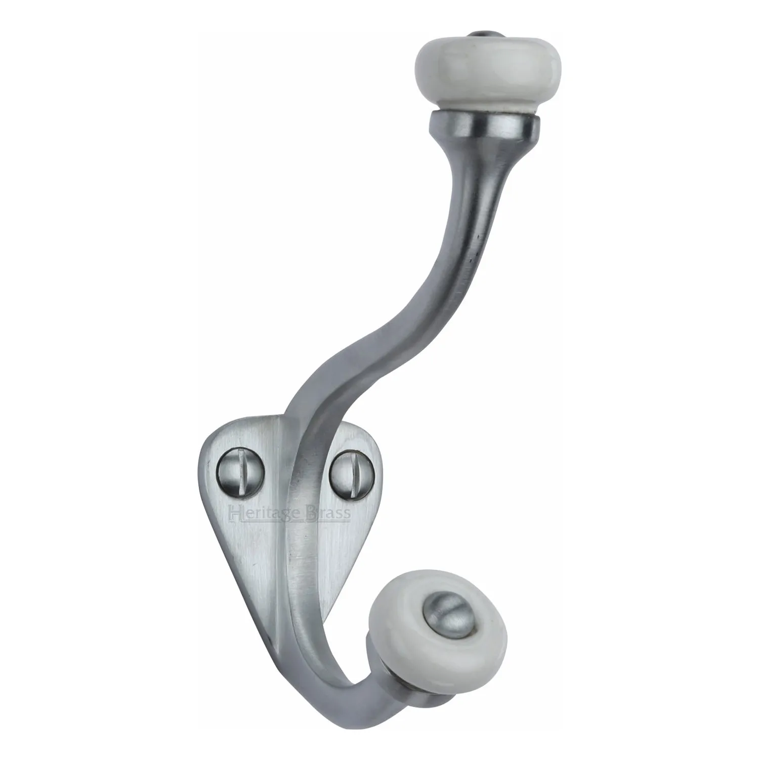 Double Robe Hook with Ceramic Ends