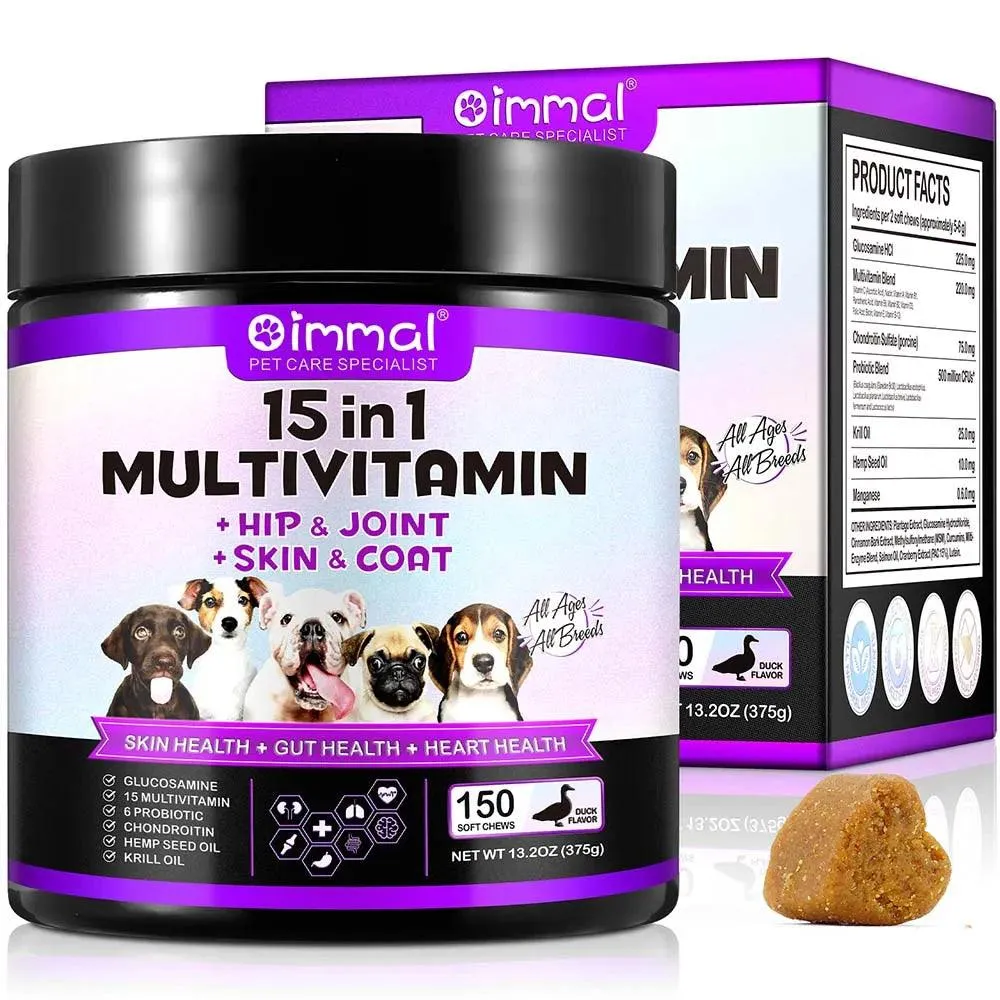 Duck Flavor Dog Multivitamin 15-in-1