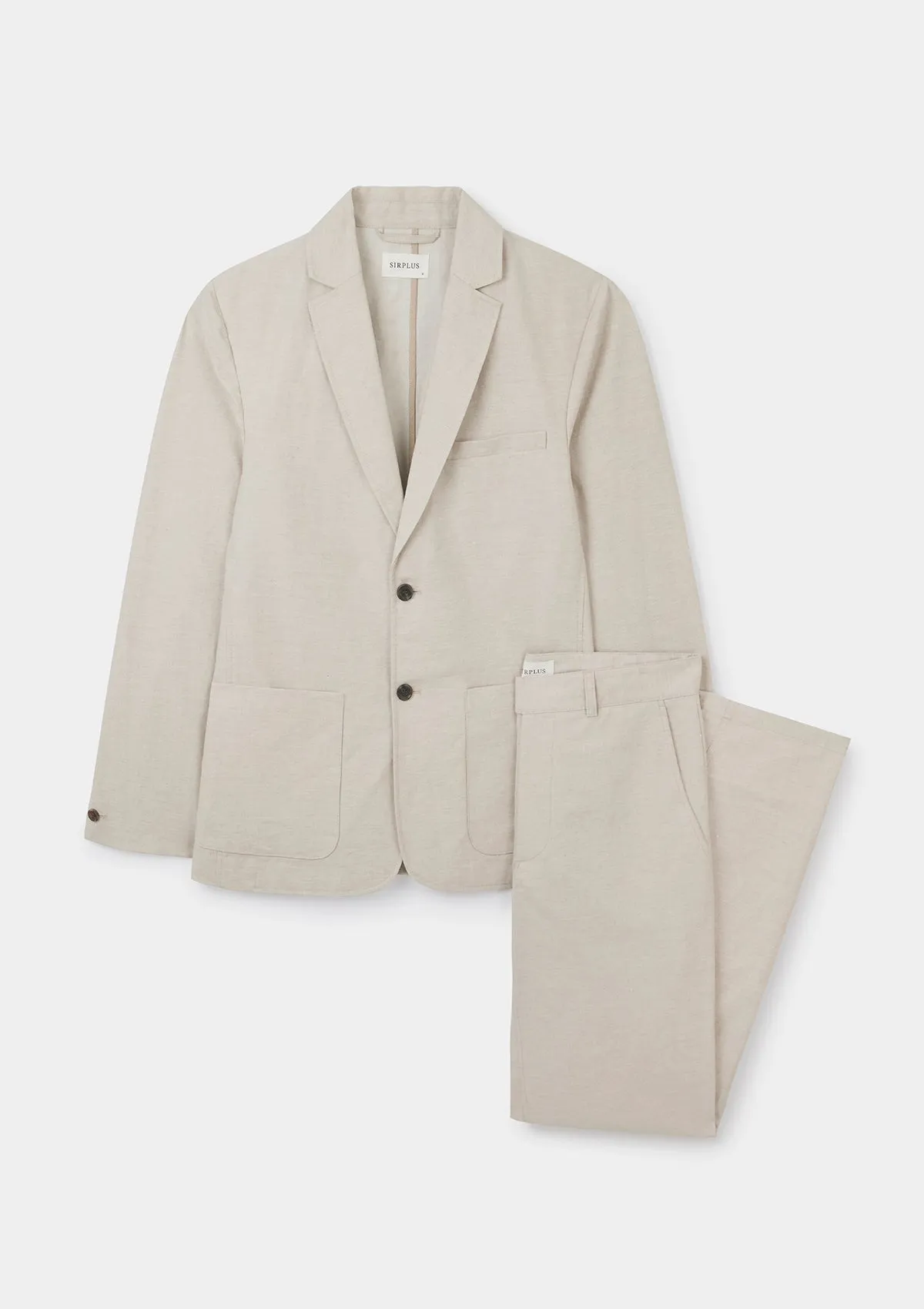 Ecru Cotton Linen Blazer