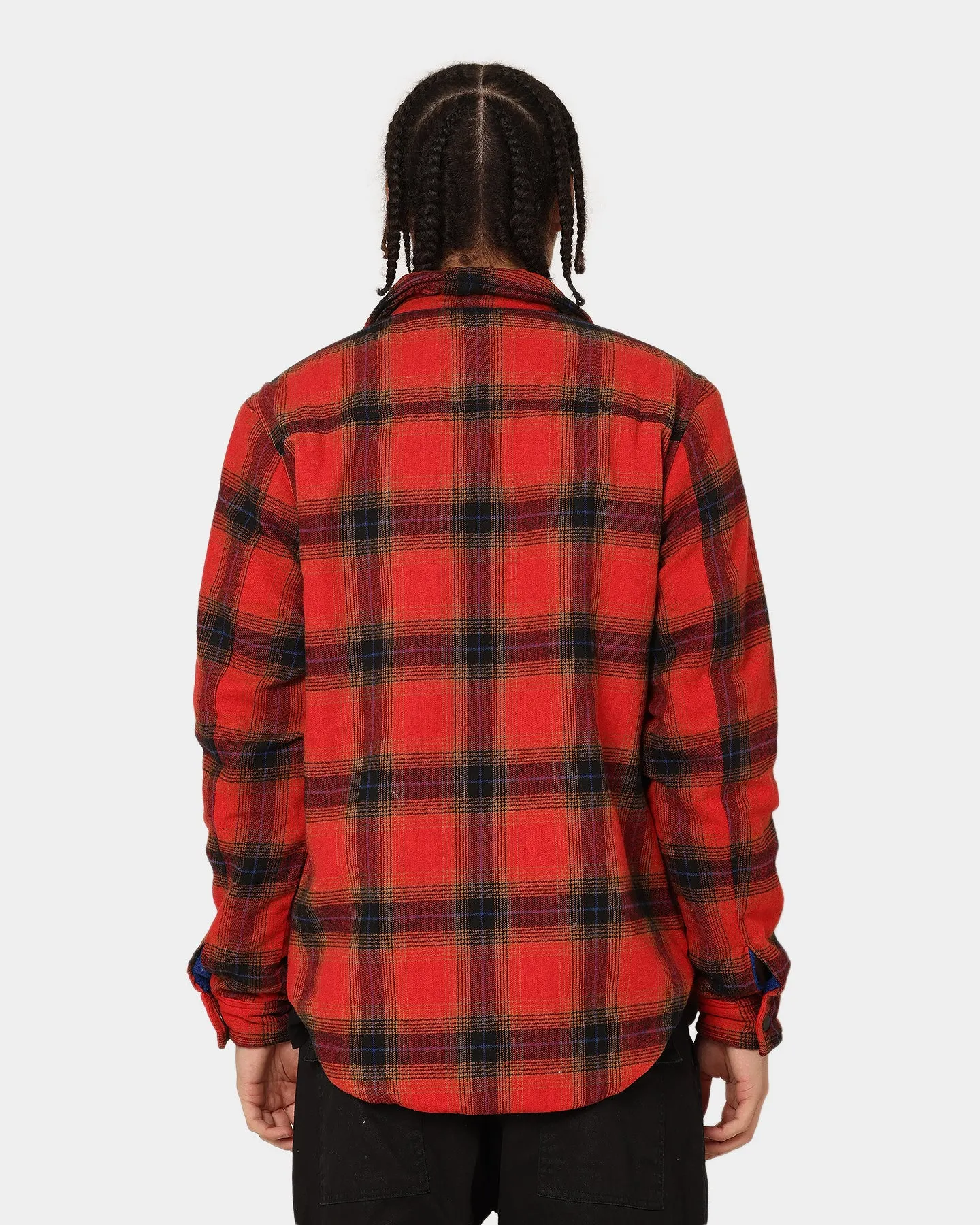 En Noir Inc Plaid Overshirt Red