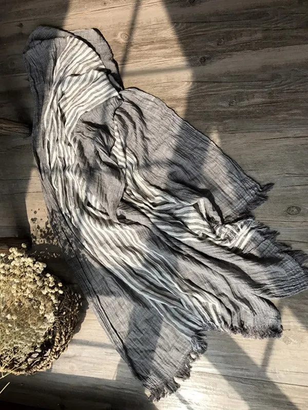 Fashion Tassels Stripe Cape Scarf