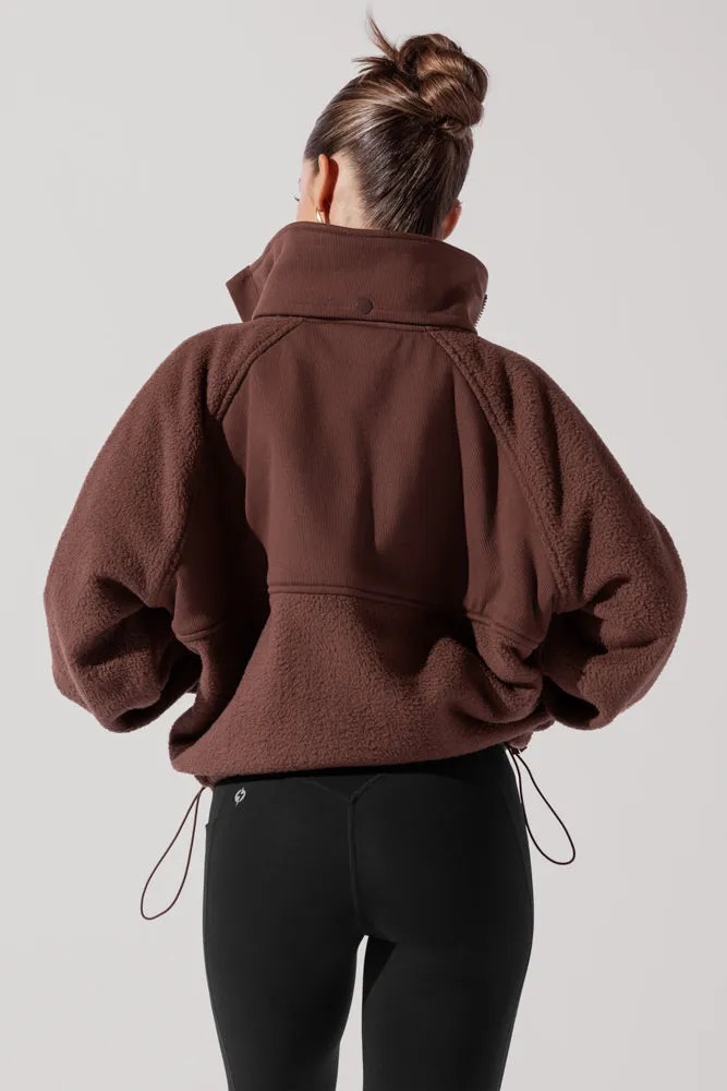 Find Your Inner Fleece Jacket - Chocolate