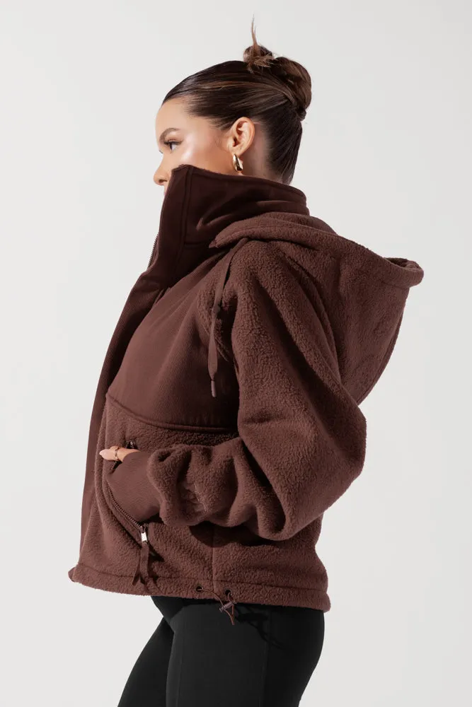 Find Your Inner Fleece Jacket - Chocolate