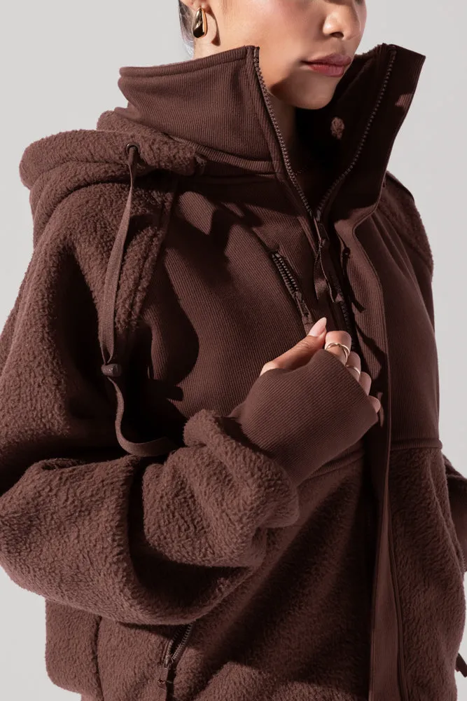 Find Your Inner Fleece Jacket - Chocolate