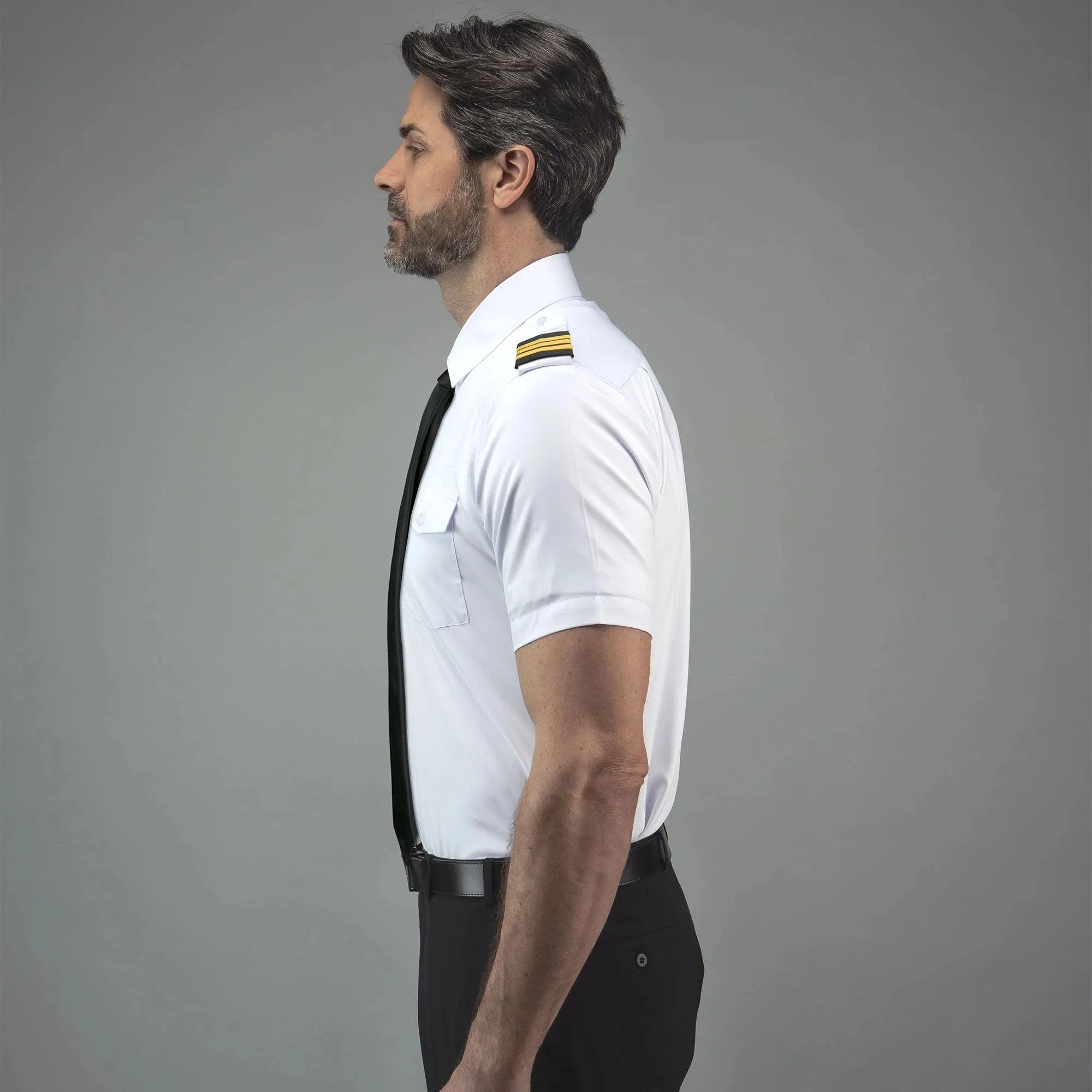 FlexTech - Professional Pilot Uniform Shirt, Short Sleeve