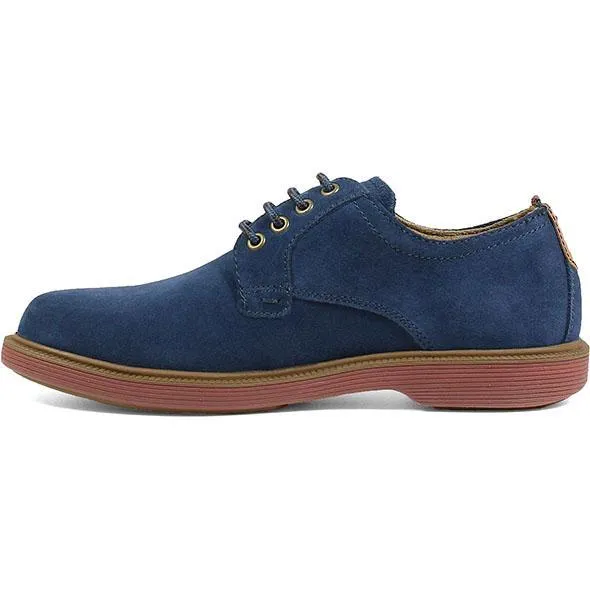 Florsheim Kids Boy's Sapacush Plain Toe Ox Navy Suede/Brick (Sizes 4-7)