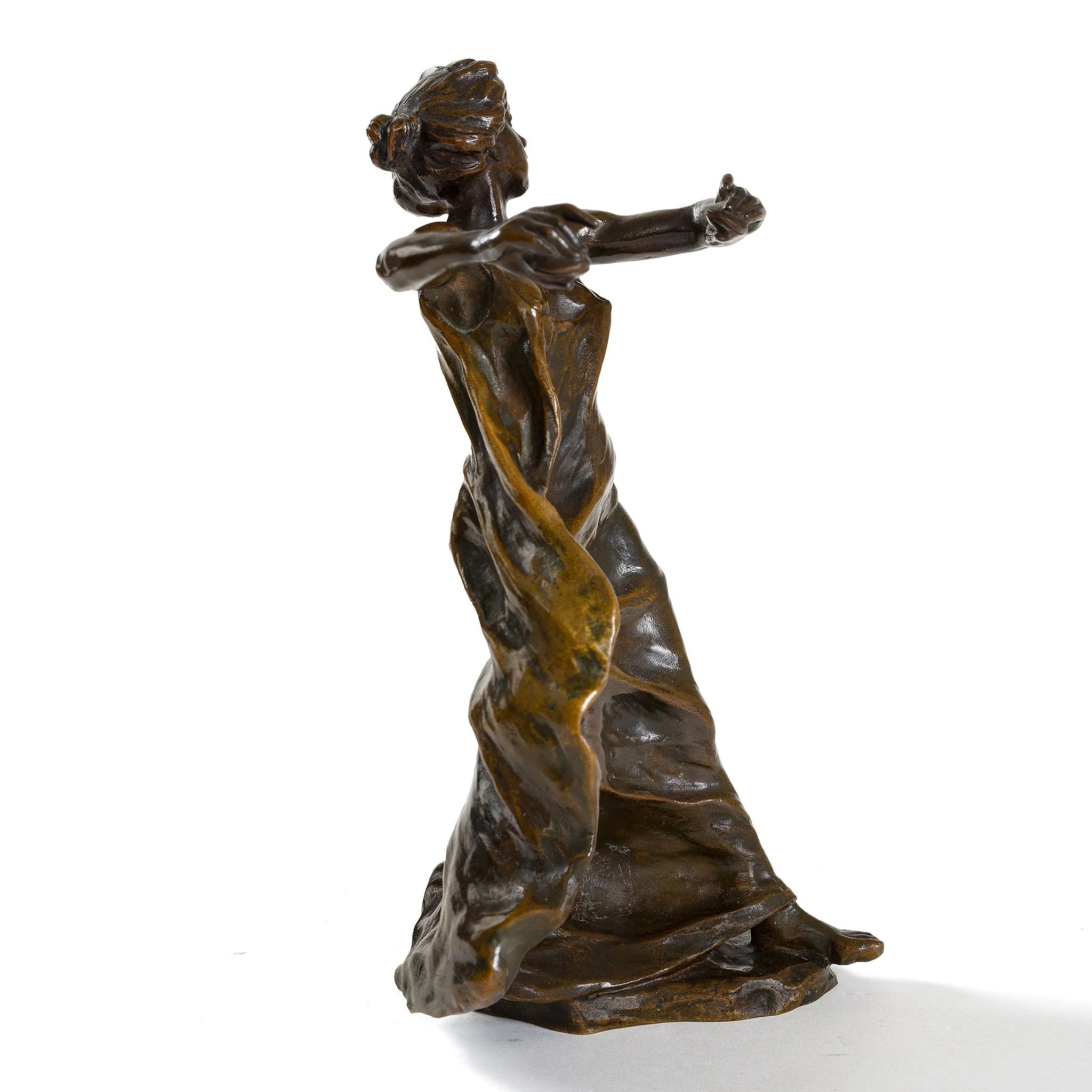 François-Rupert Carabin Bronze Castanet Dancer Sculpture