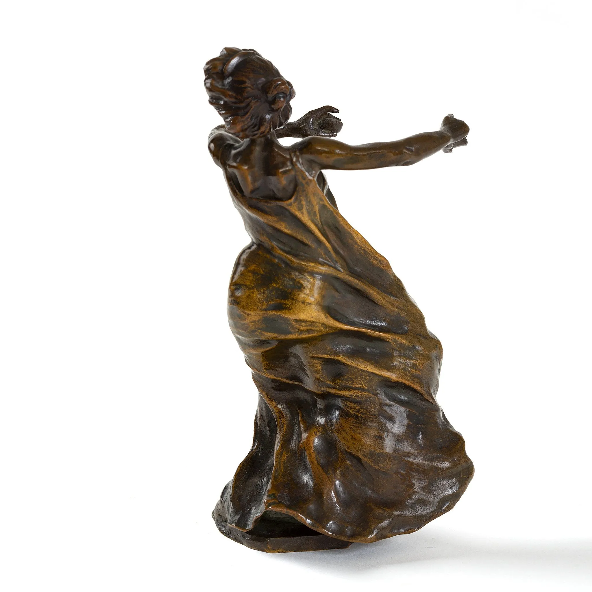 François-Rupert Carabin Bronze Castanet Dancer Sculpture