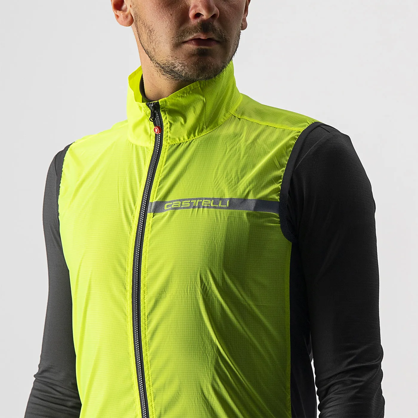 Gilet Castelli Squadra Stretch - Giallo Fluo