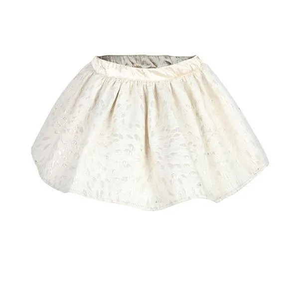 GIRLS DAMASK SKIRT- GOLD