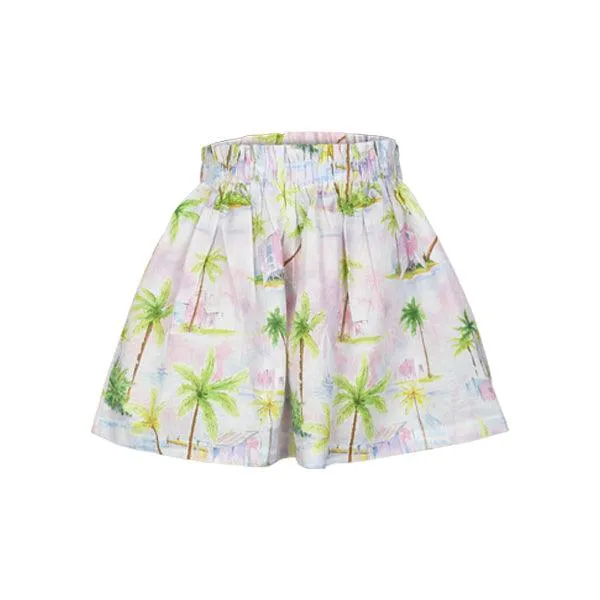 GIRLS FLORAL SKIRT SET