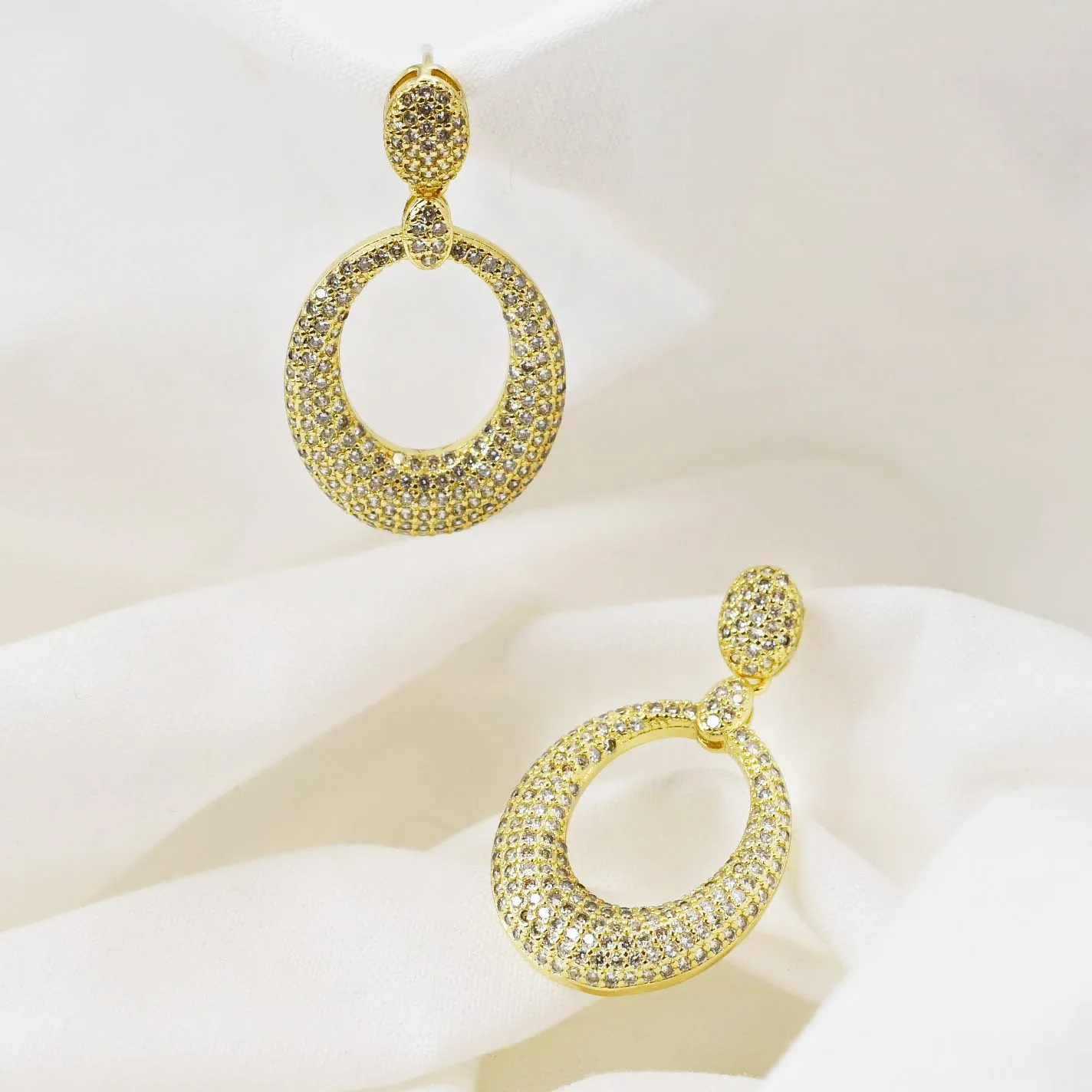 Gleaming Pave Earrings R16