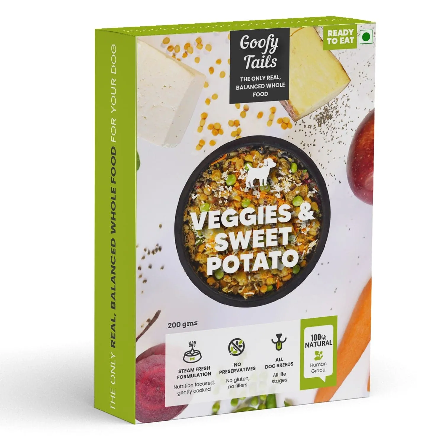 Goofy Tails Veggies and Sweet Potato Fresh Food for Dogs and Puppies 300g