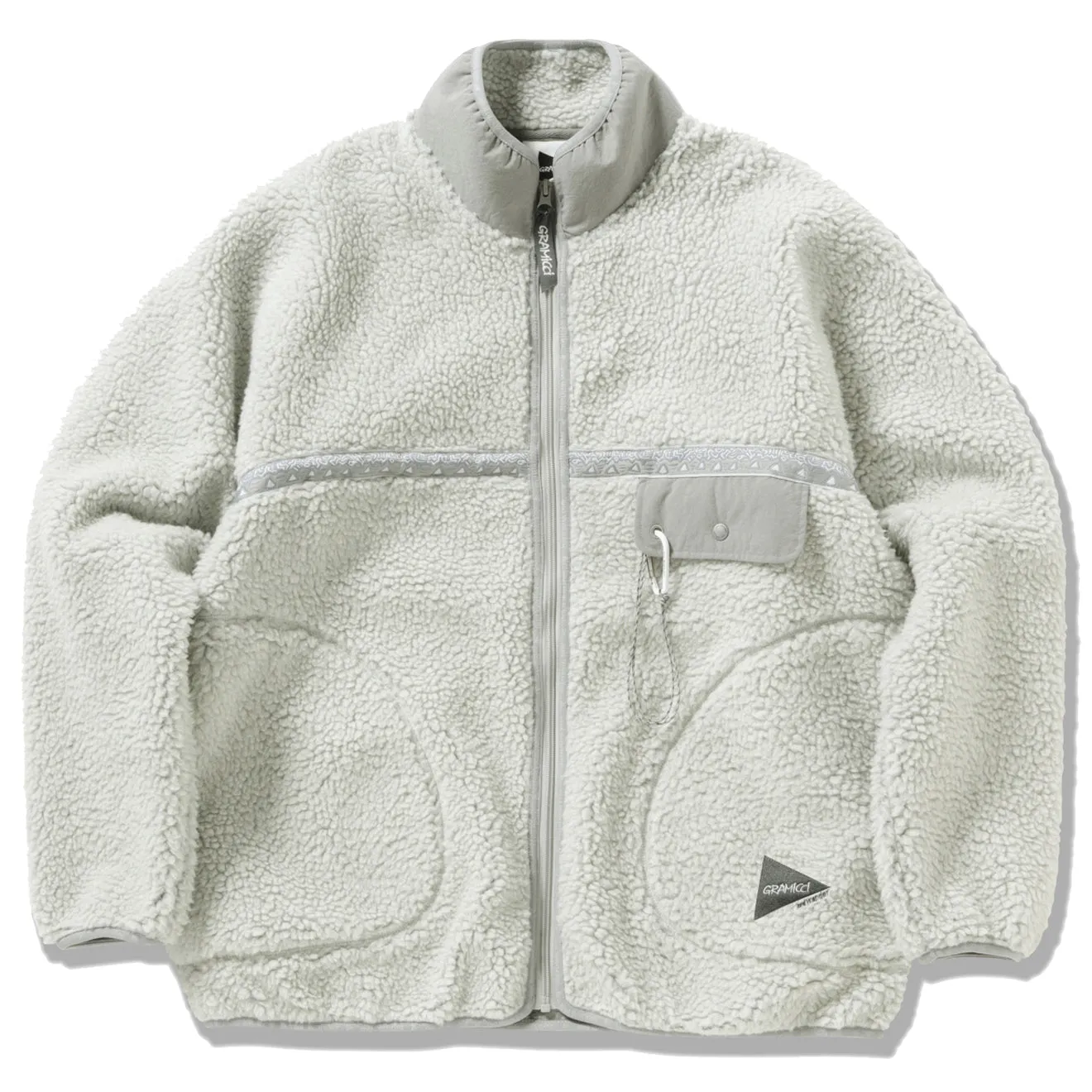 Gramicci x And Wander JQ Tape Fleece Jacket L.Gray