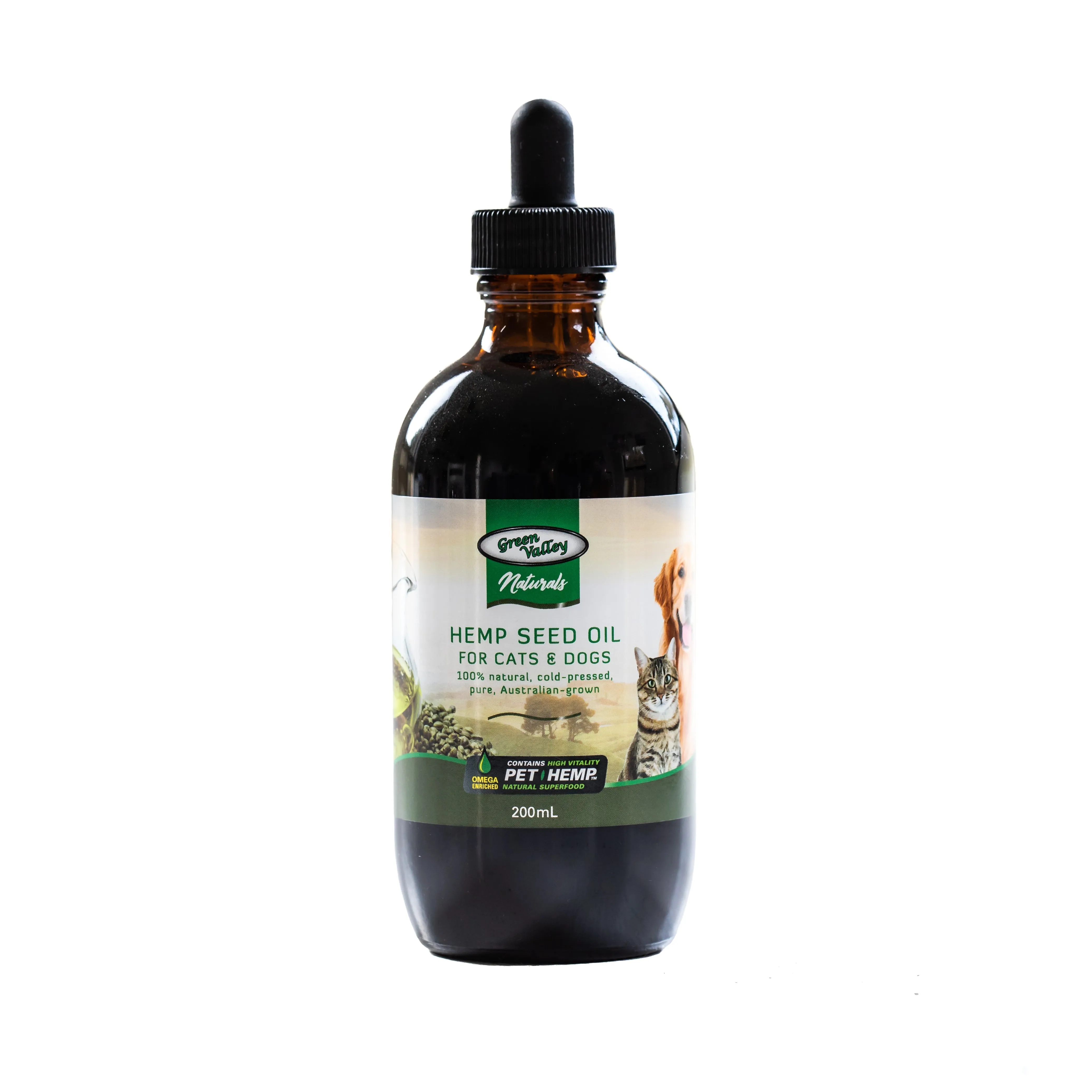 Green Valley Naturals Hemp Seed Oil for Cats and Dogs 200ml