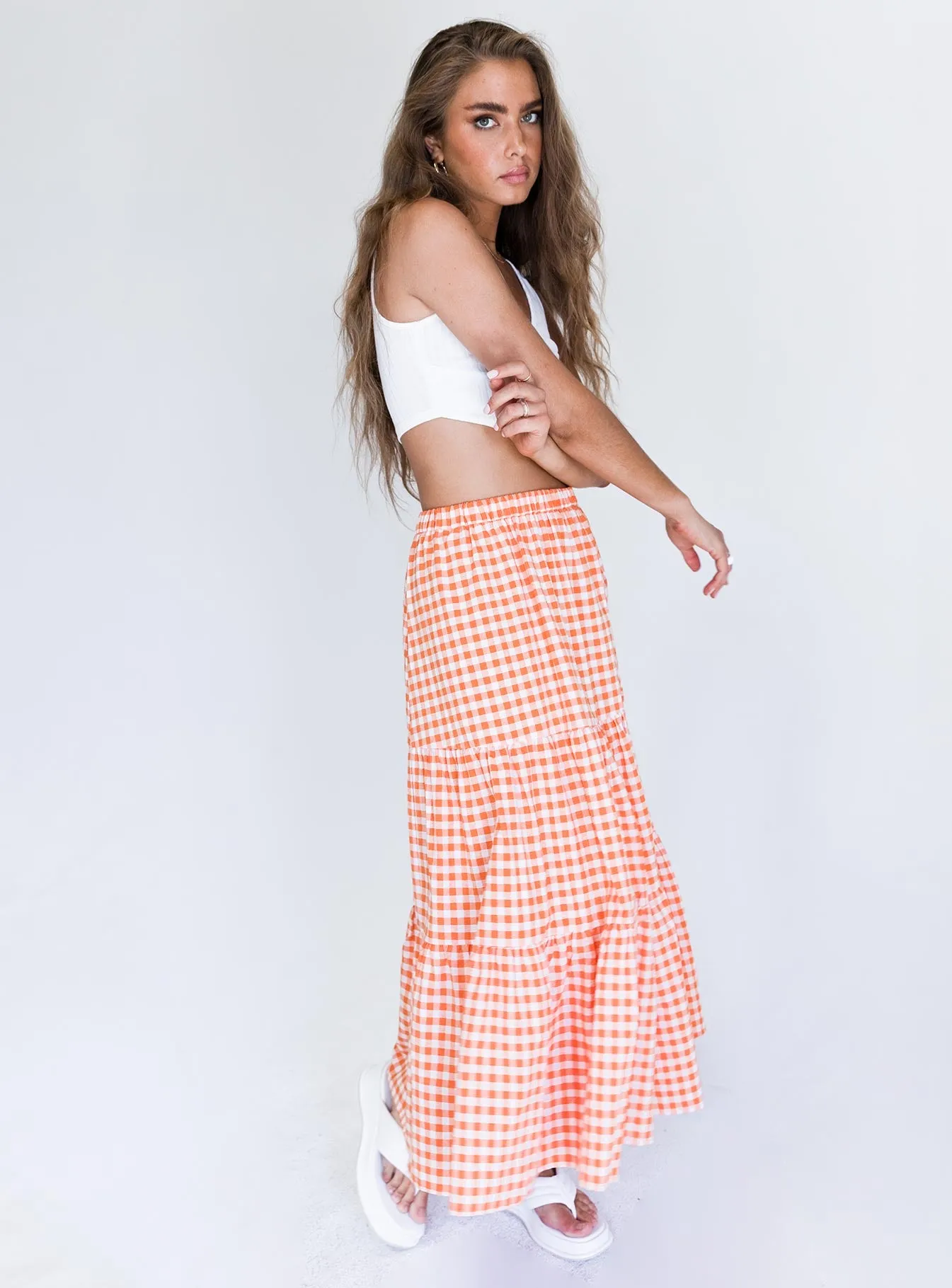 Hale Midi Skirt Orange