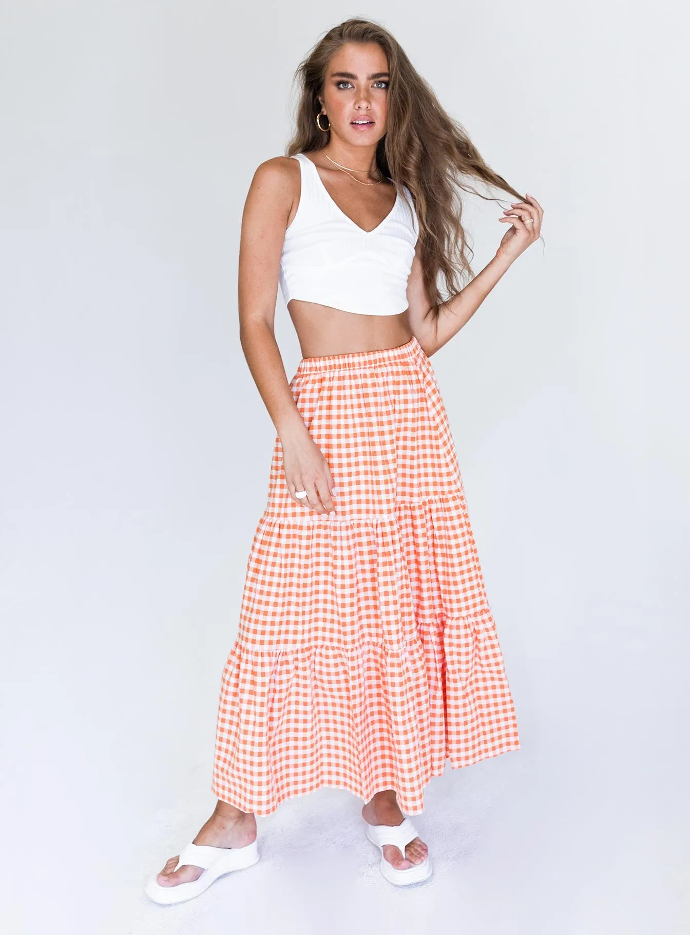 Hale Midi Skirt Orange