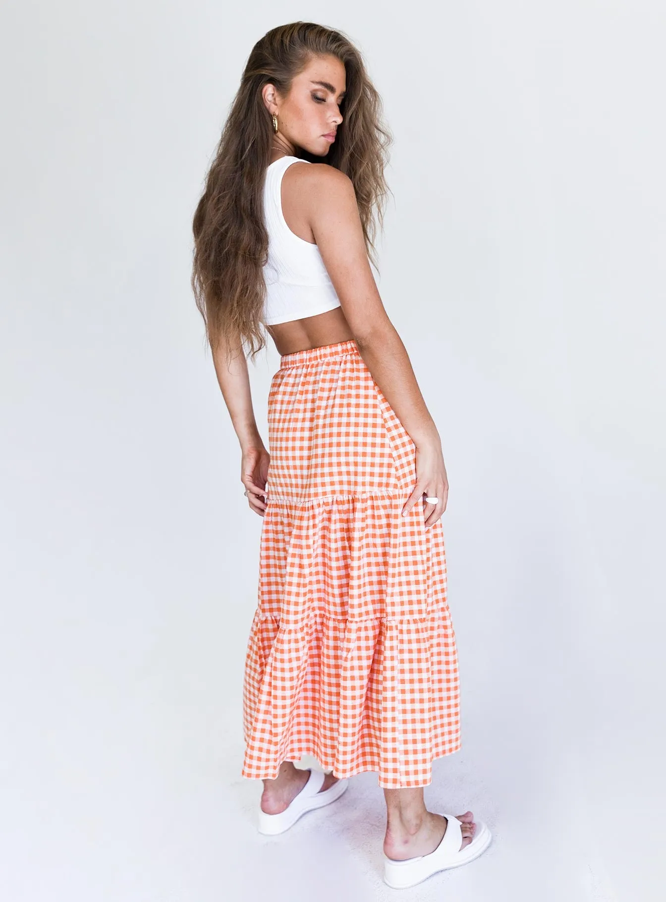 Hale Midi Skirt Orange