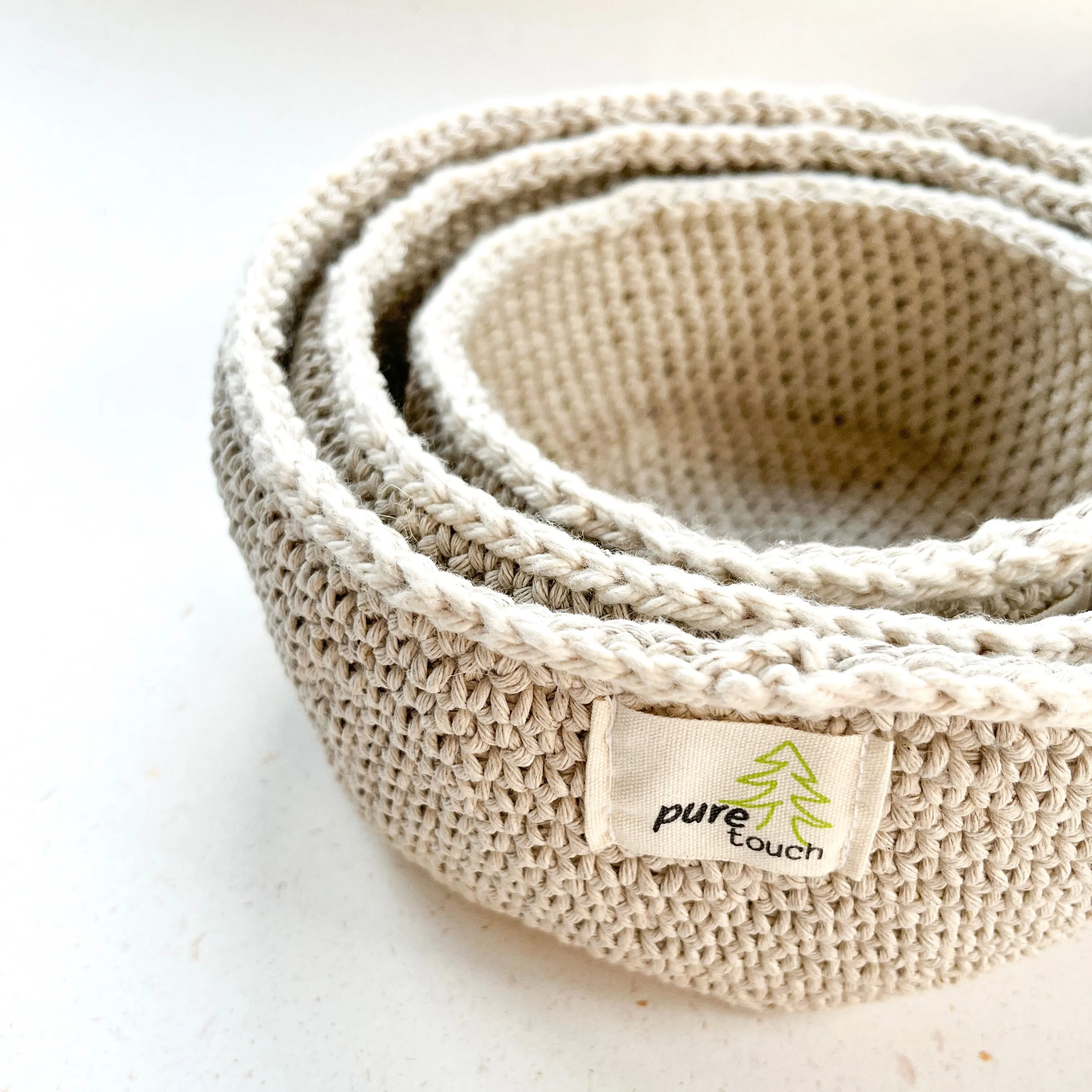 Hemp Baskets - Set of 3