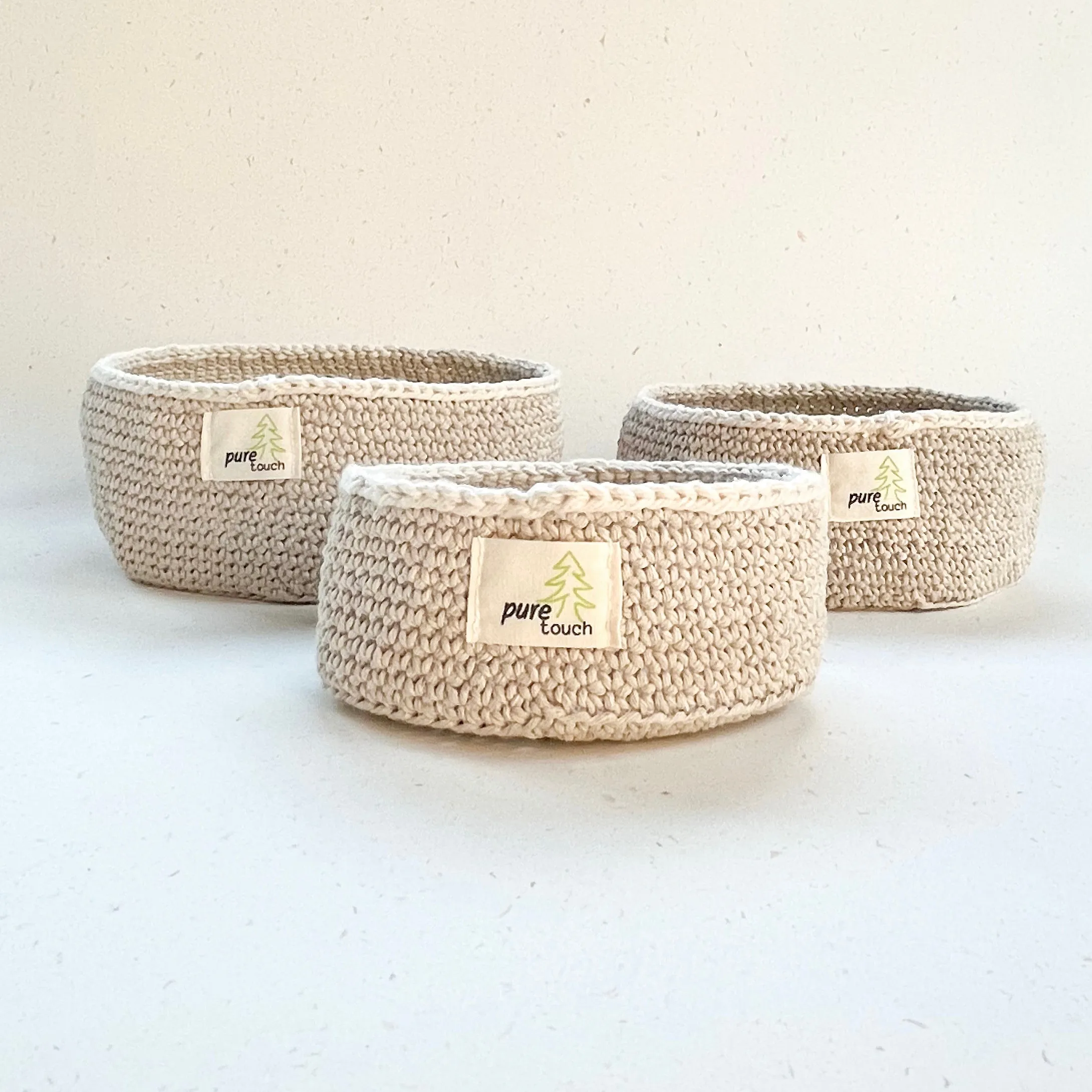 Hemp Baskets - Set of 3