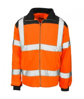 Hi Vis Orange Rain Patch Fleece Jacket