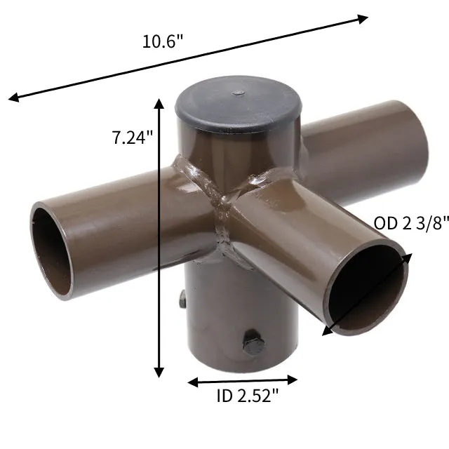 Horizontal Tenon Adapter  I  Triple 120 Degree