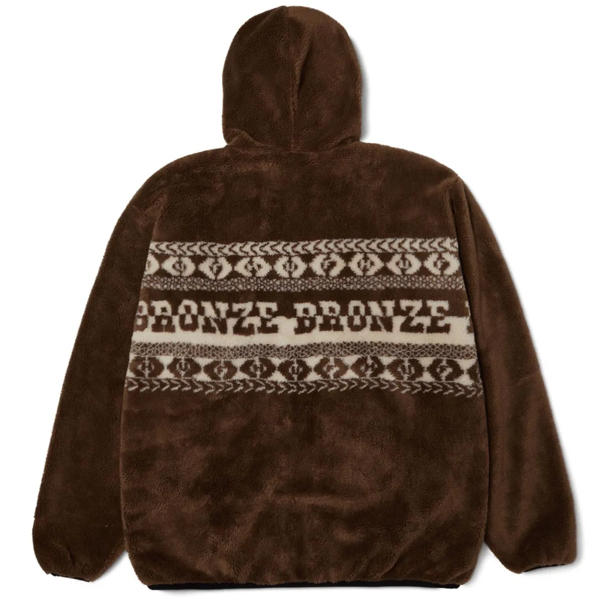 Huf x Bronze 56k High Pile Fleece Sweatshirt - Brown