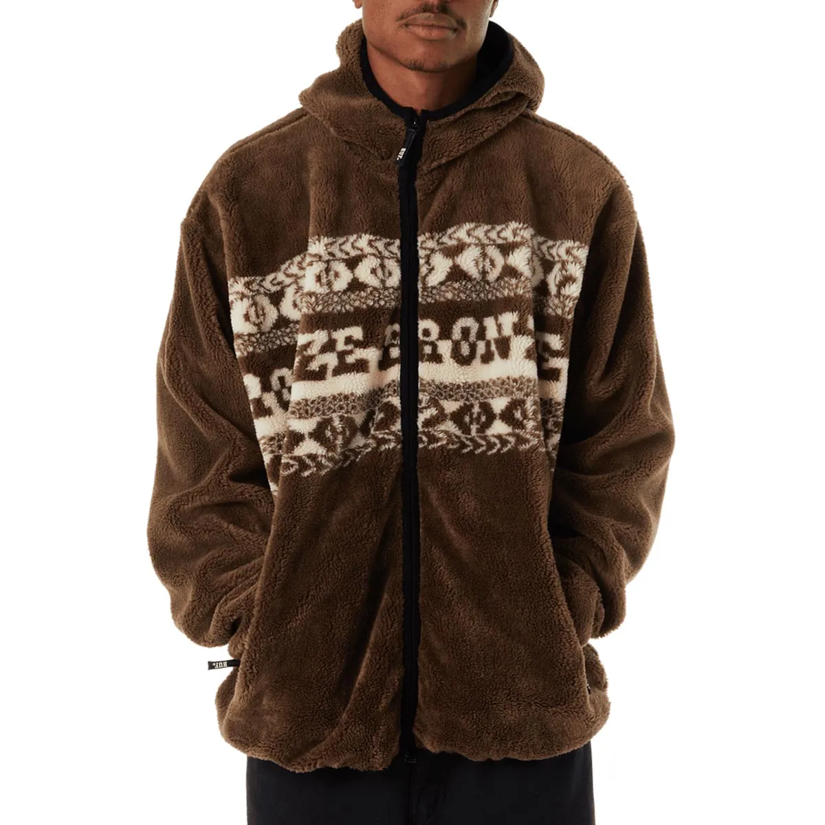 Huf x Bronze 56k High Pile Fleece Sweatshirt - Brown