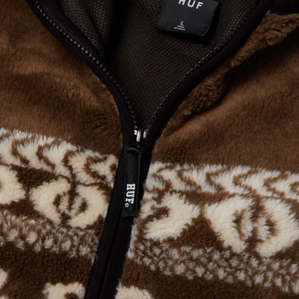 Huf x Bronze 56k High Pile Fleece Sweatshirt - Brown