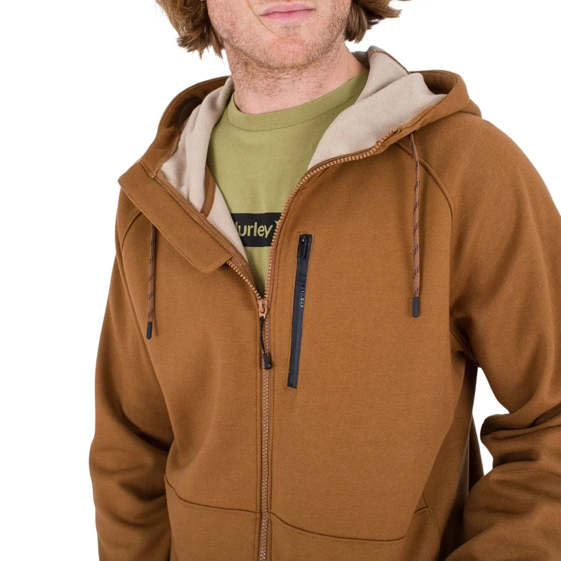 Hurley Cabrillo Heat Full Zip Fleece - Bronzed