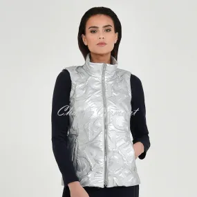 I'cona Embossed Letter Print Gilet - Style 69004-60139-91 (Silver)