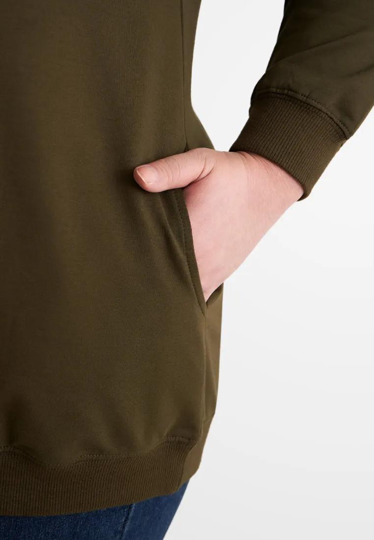 Jade Minimalist Pocket Jumper - Green