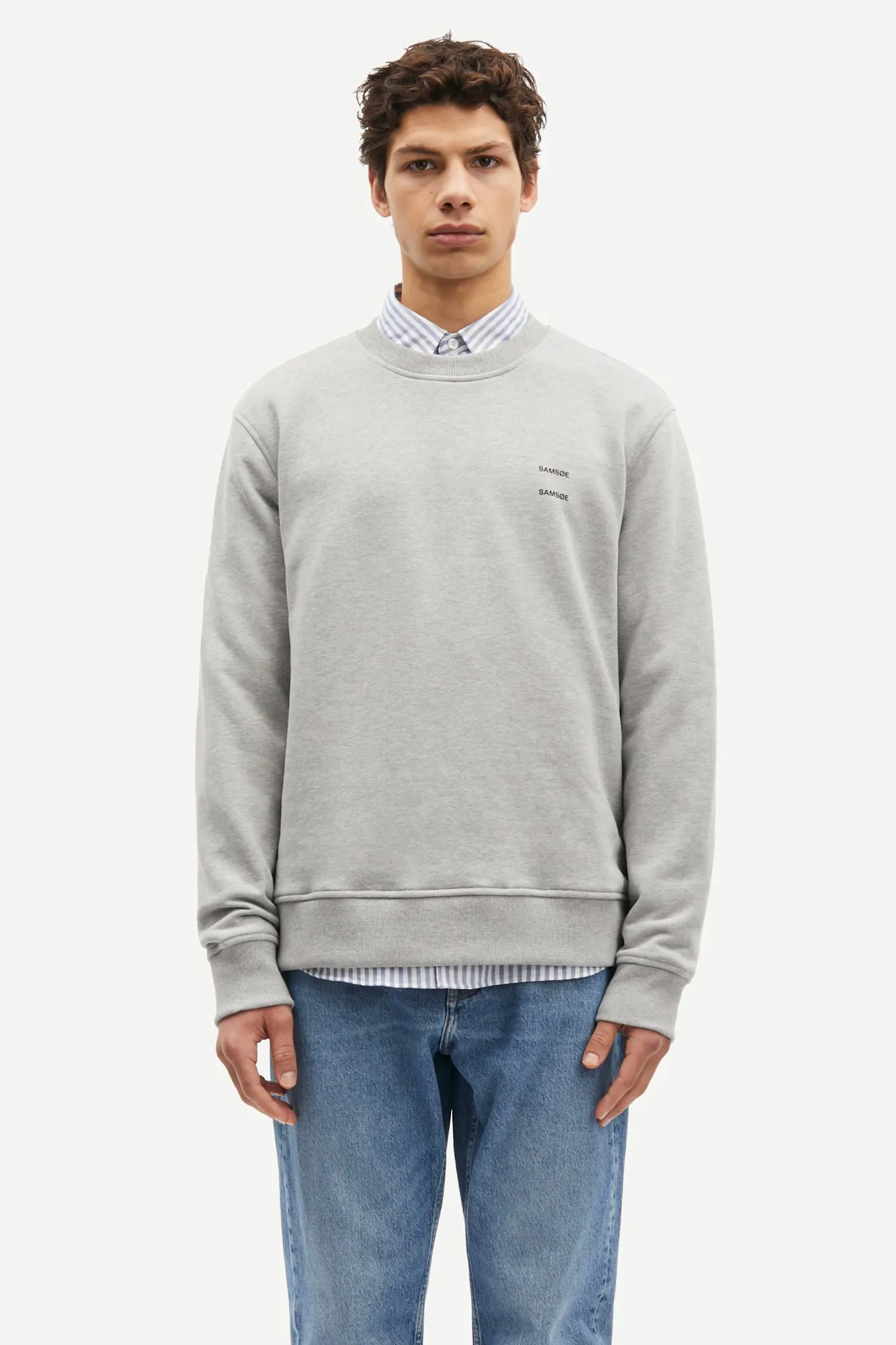 Joel Crew Neck Grey Mel