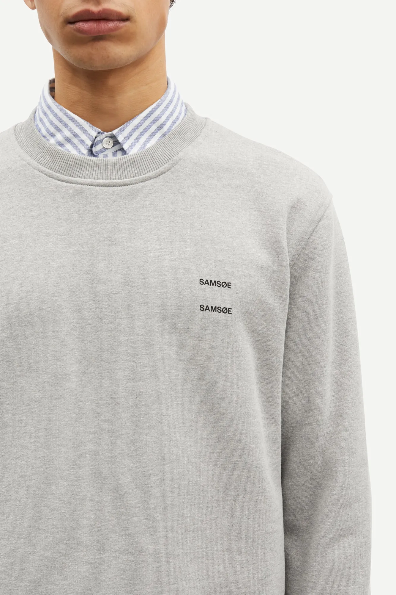 Joel Crew Neck Grey Mel