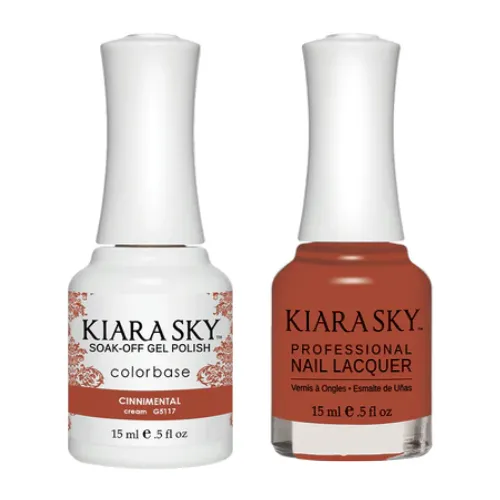 Kiara Sky All-in-One Gel   Polish Duo - 5117 Cinnimental