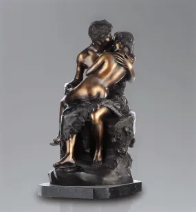 Kissing Lovers Bronze Statue