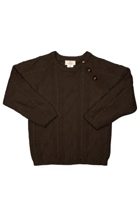 KNITTED JUMPER - DARK BROWN