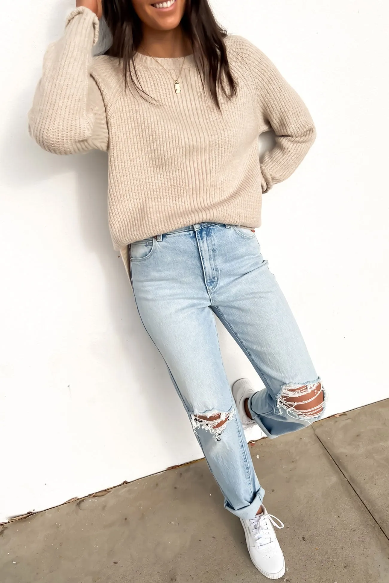 Kylie Knit Jumper Beige