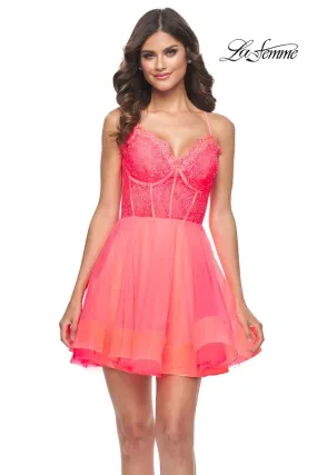 La Femme Corset A-Line Homecoming Dress 31469