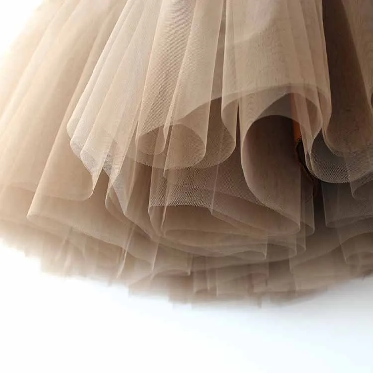 Lady's Princess Tutu Tulle Knee Length Skirt Underskirt